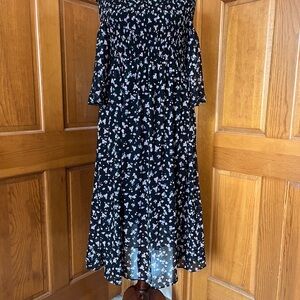 Lane Bryant Floral Black Dress